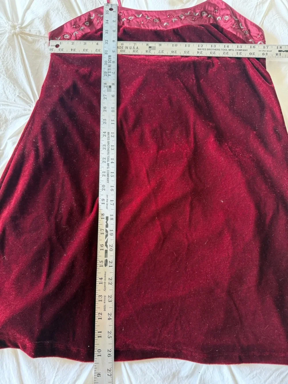 Vintage Rose Passion Burgundy Velvet Nightgown Robe Set L Y2K - Picture 12 of 12